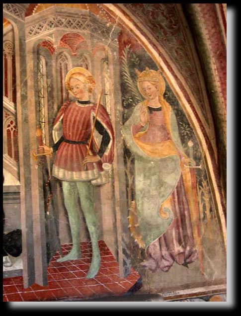 Saint Sbastien et la Vierge Marie