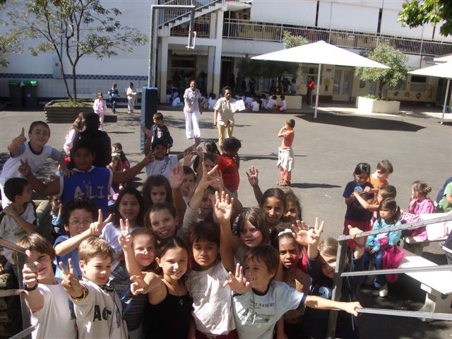 Avant d'entrer en classe. 