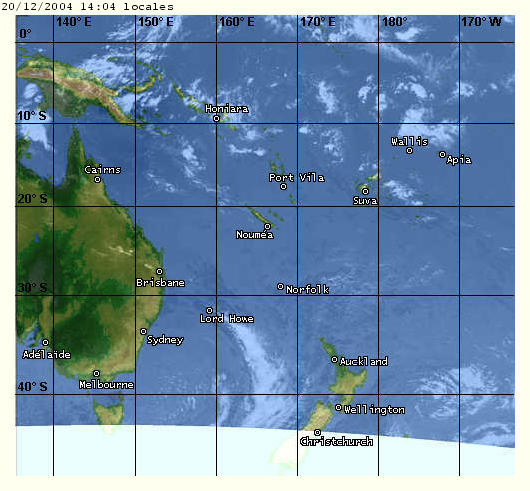Carte Mto du Pacifique Sus Ouest
