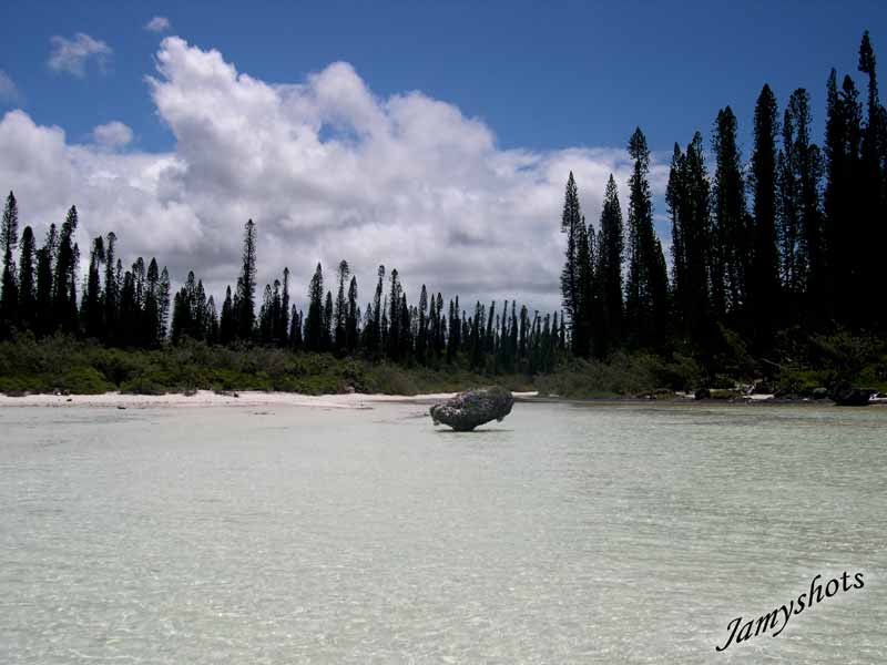 La clbre piscine de l'ile des Pins et sa corbeille