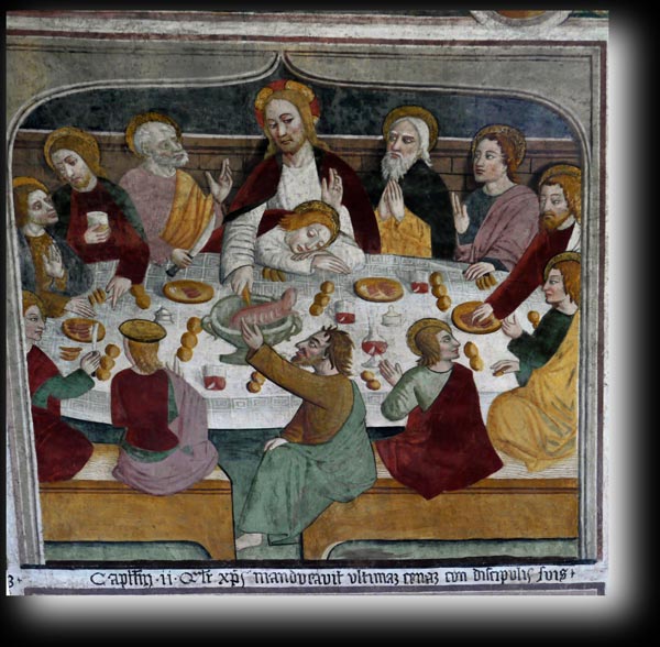 QVALITER CHRISTVS MANDVCAVIT VLTIMAM COENAN CVM DISCIPVLIS SVIS