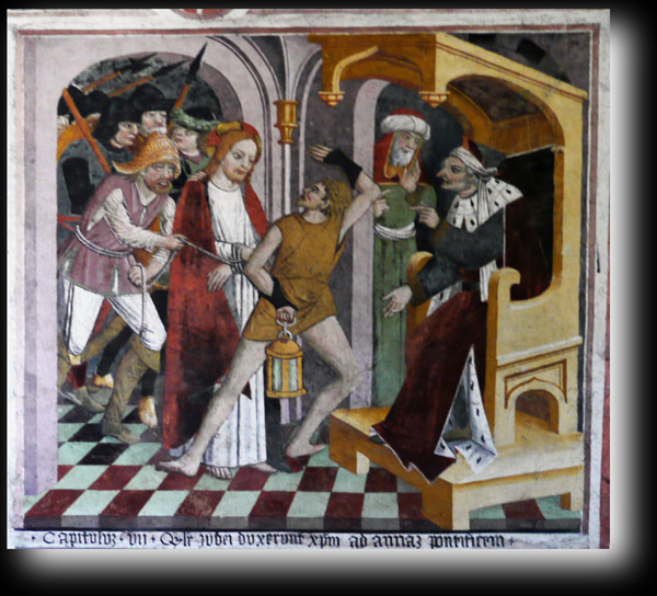 QVALITER JVDEI DVXERVNT CHRISTVM AD ANNAM PONTIFICEM