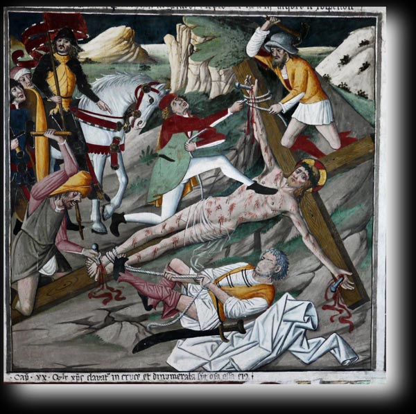 QVALITER CHRISTVS CLAVATVS IN CRVCE ET DINVMERATA SONT OMNIA EJVS