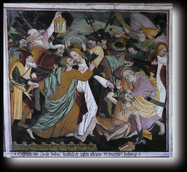 QVALITER JVDAS TRADIVIT CHRISTVM OSCVLO IN MANIBVS JVDEORVM.