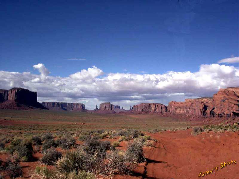 Grands espaces de Monument Valley
