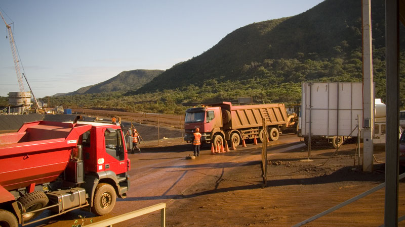 Entre du chantier de Goro Nickel