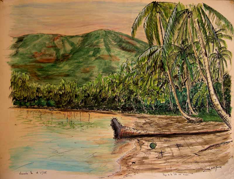 La plage de Ouass Juin 1965